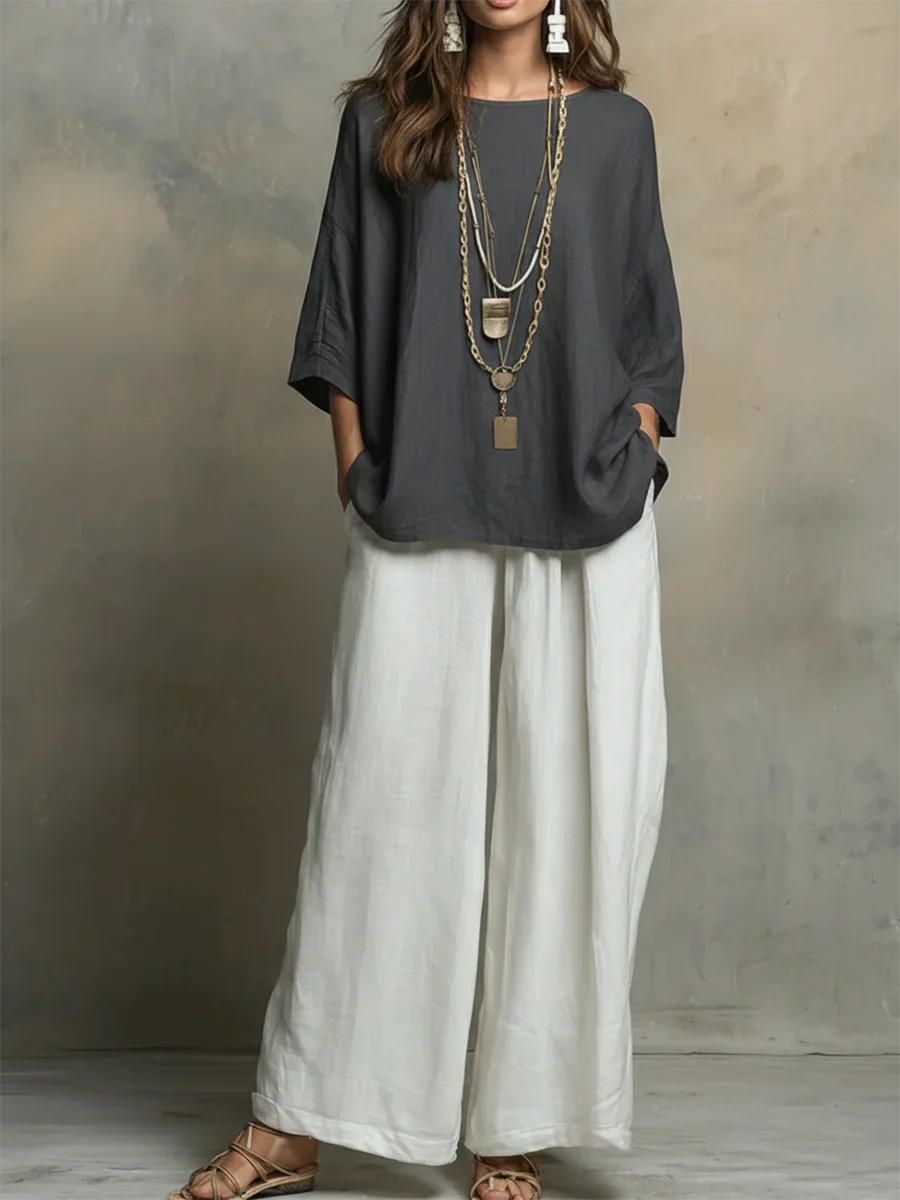 Basha | Linen Two Piece Set