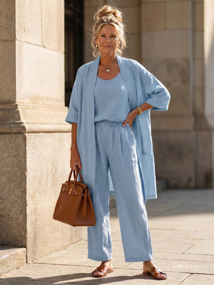 Linnea | Effortless Linen-Cotton Three-Piece Set