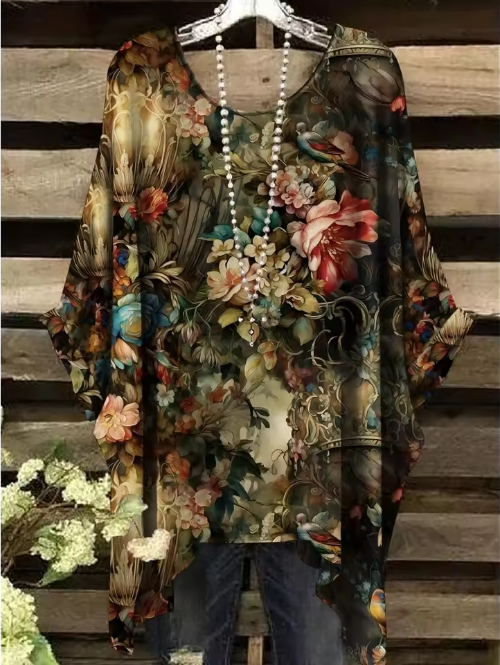 Laurel | Vintage Bohemian Floral Print Women's T-Shirt