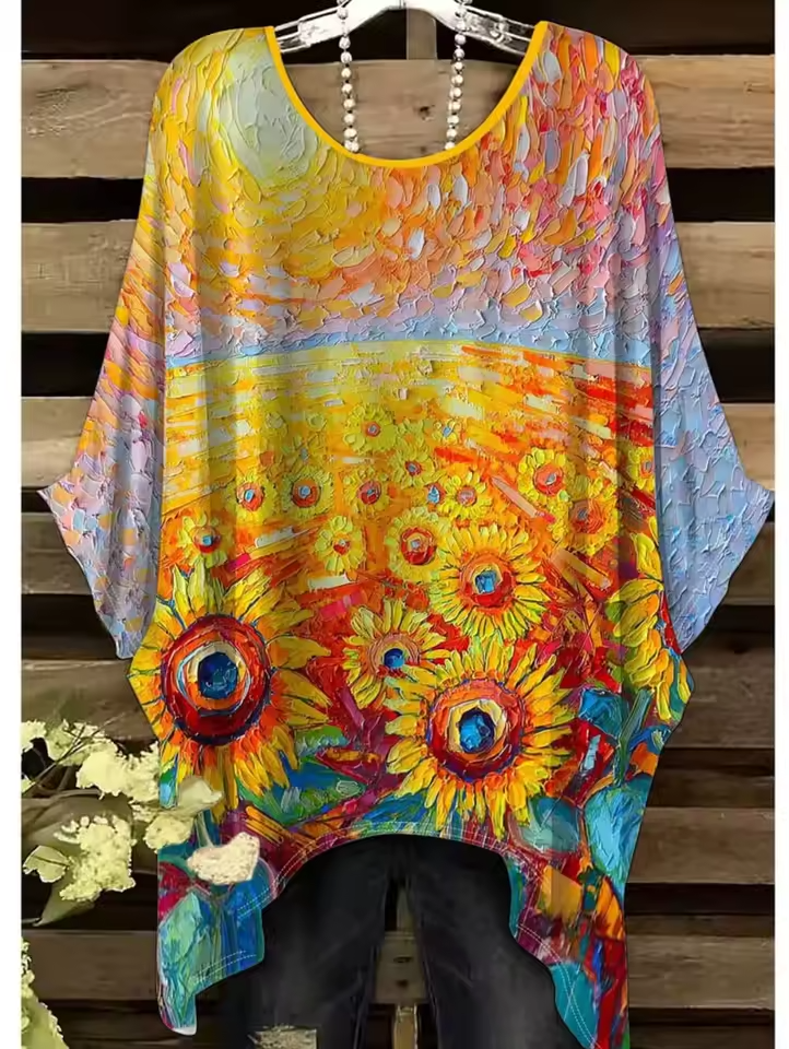 Lou | Vintage Bohemian Floral Print Women's T-Shirt
