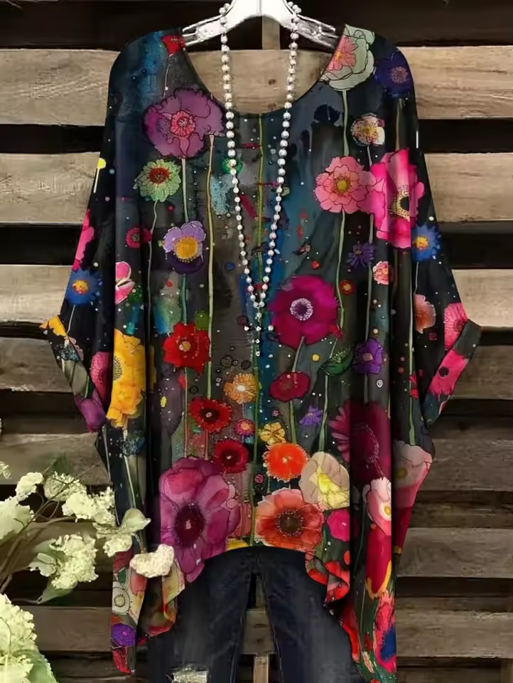 Collins | Vintage Bohemian Floral Print Women's T-Shirt