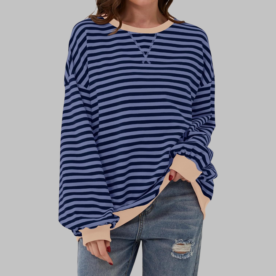 Martha | Oversized Striped Sweatshirt Relaxed Fit Soft Knit