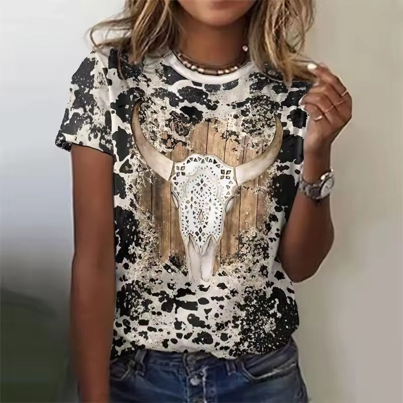 Pearl | Women's Cute Farmland Art Print Shirt
