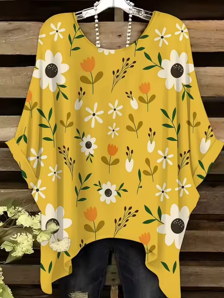 Ellery | Vintage Bohemian Floral Print Women's T-Shirt