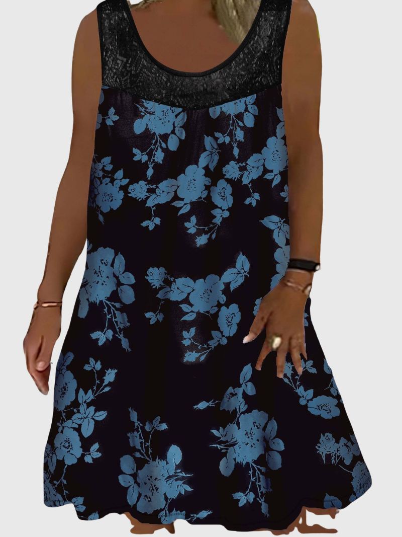 Zyra | Loose Sleeveless Maxi Dress With Round Neck