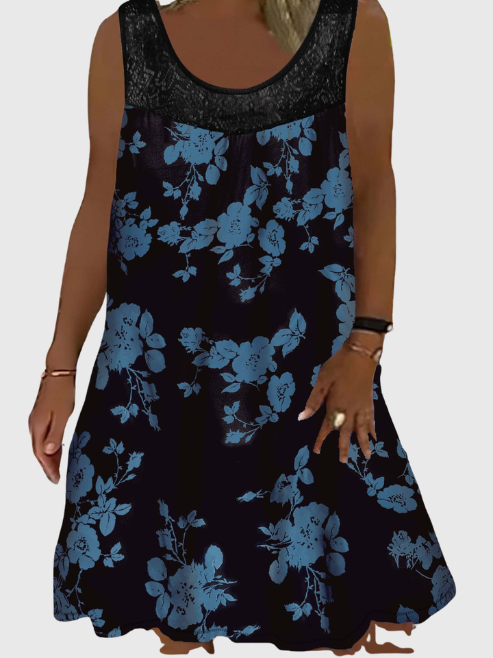 Zyra | Loose Sleeveless Maxi Dress With Round Neck