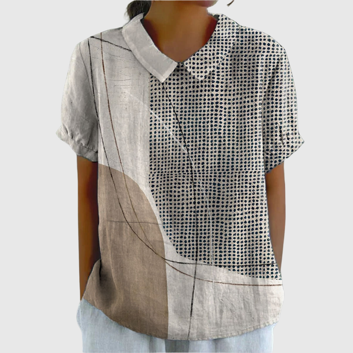Lana | Shirt with Abstract Dots and Lines