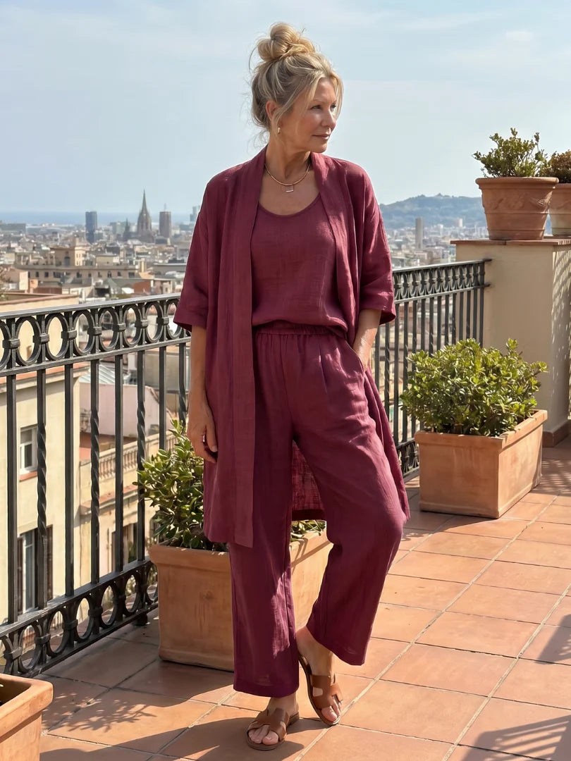 Linnea | Effortless Linen-Cotton Three-Piece Set