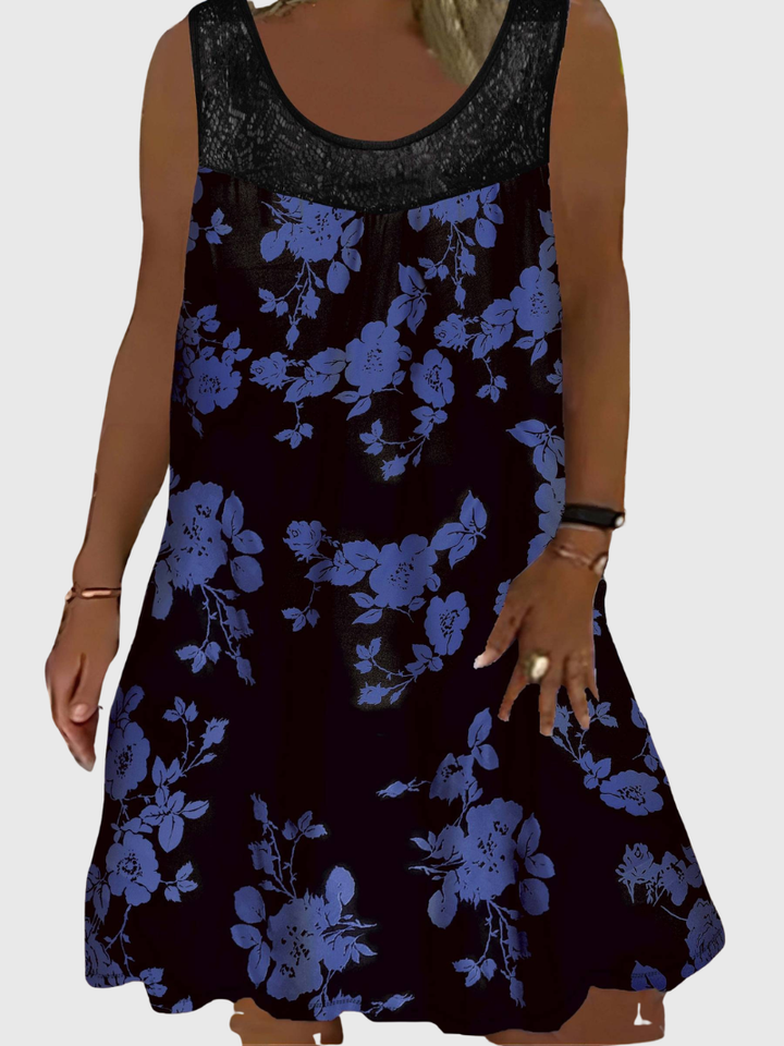 Zyra | Loose Sleeveless Maxi Dress With Round Neck