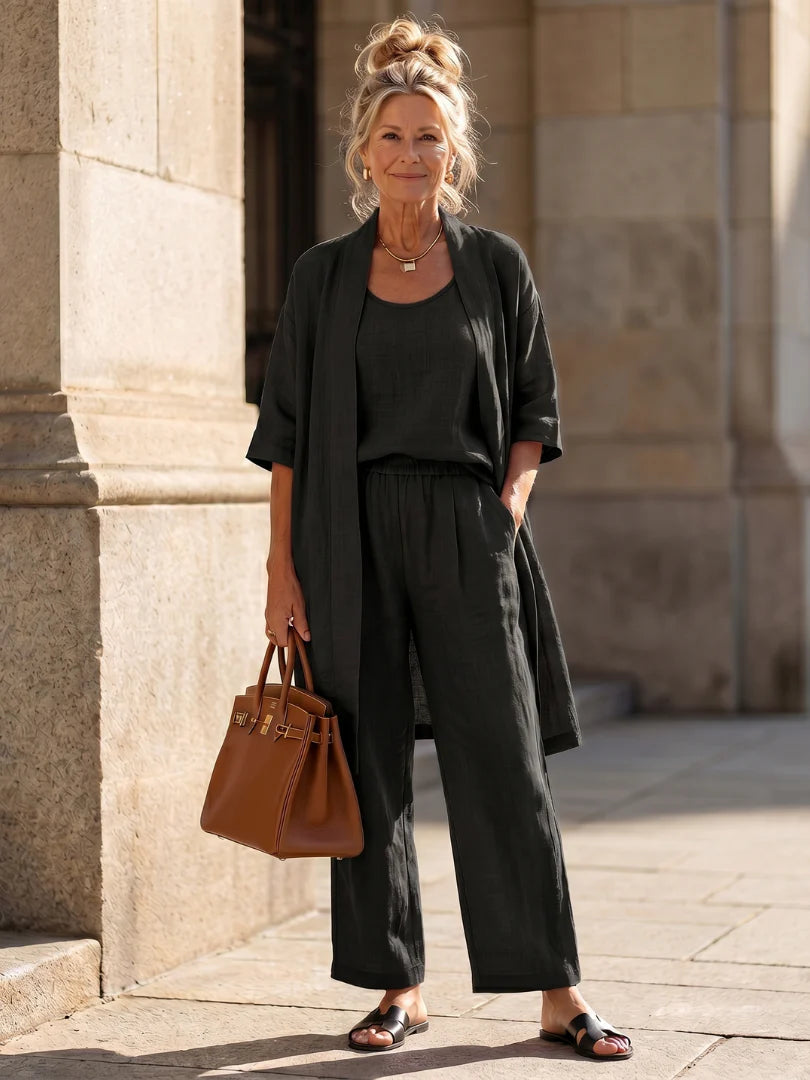 Linnea | Effortless Linen-Cotton Three-Piece Set