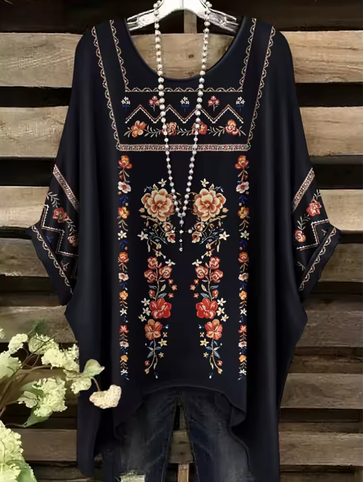 Irene | Vintage Bohemian Floral Print Women's T-Shirt