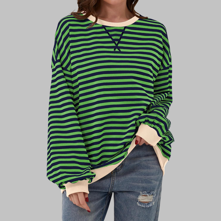 Martha | Oversized Striped Sweatshirt Relaxed Fit Soft Knit