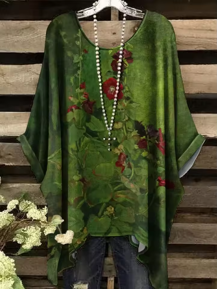 Wanda | Vintage Bohemian Floral Print Women's T-Shirt