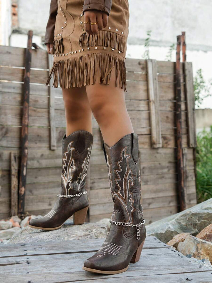 Vera | Brown Western Boots