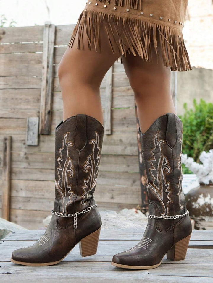 Vera | Brown Western Boots