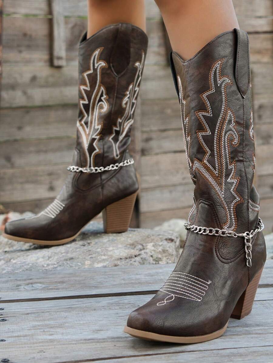 Vera | Brown Western Boots