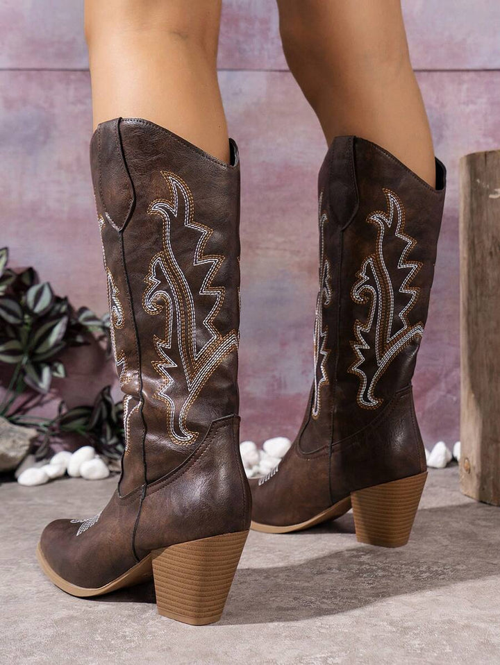 Vera | Brown Western Boots
