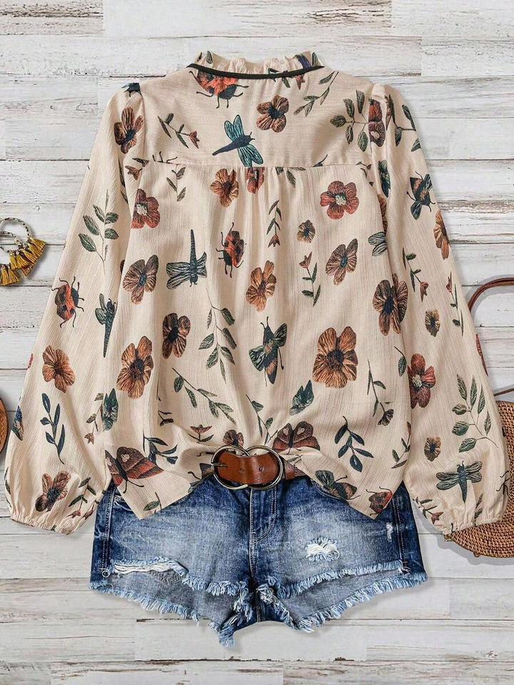 Liora | Vintage Meadow Tie Blouse