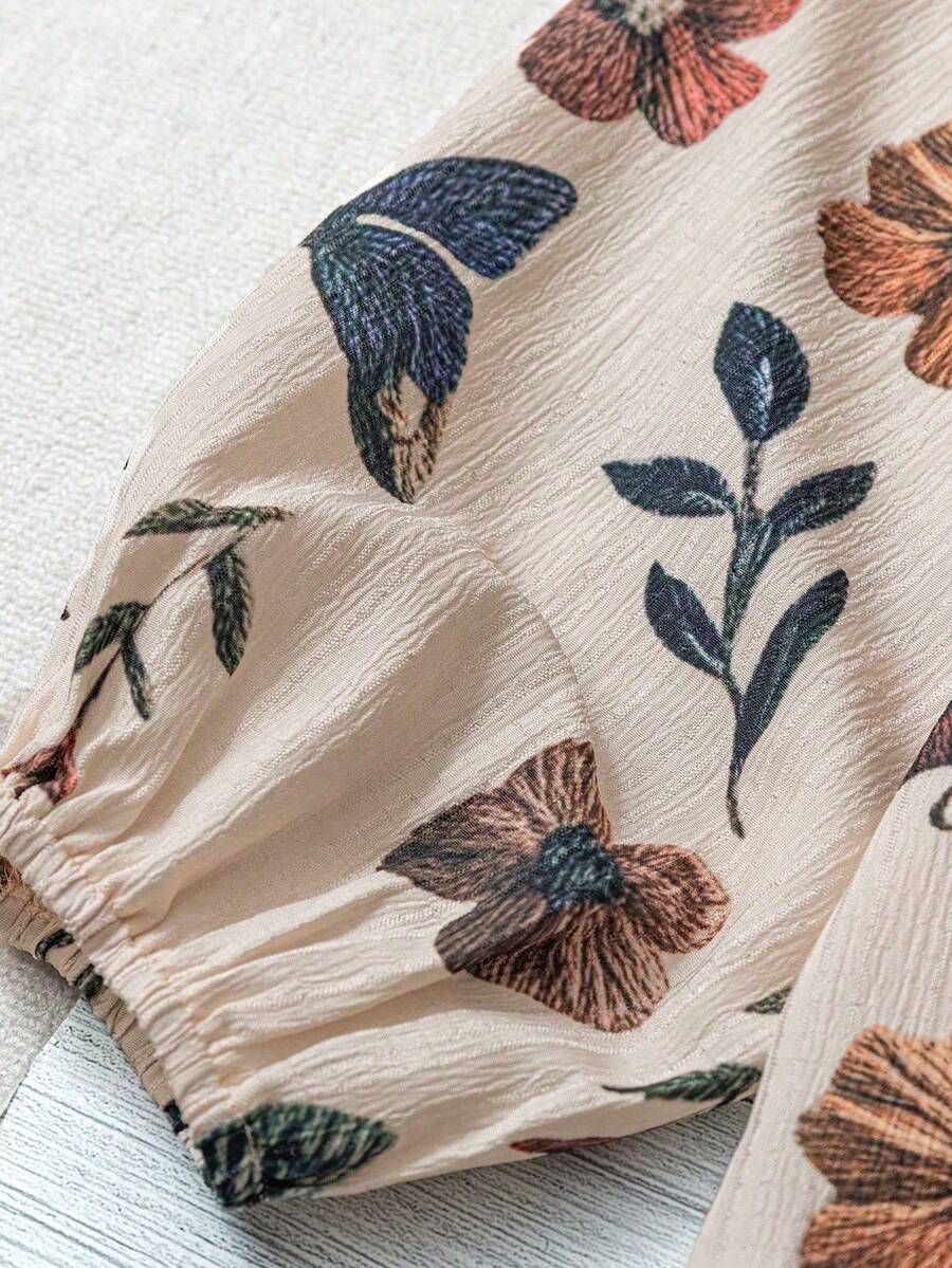 Liora | Vintage Meadow Tie Blouse
