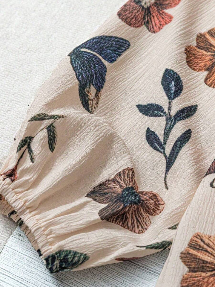 Liora | Vintage Meadow Tie Blouse