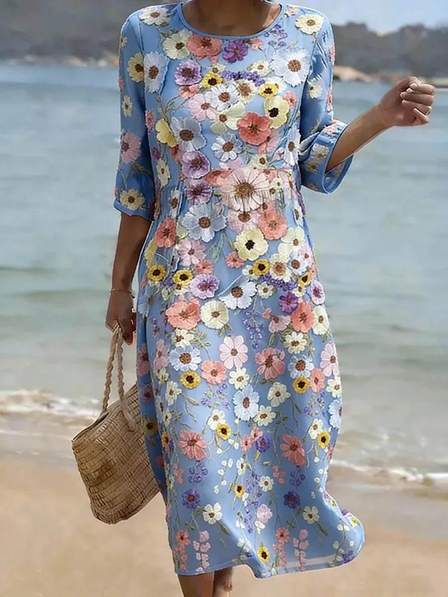 Rhea | Casual Women's Dress with Floral Print