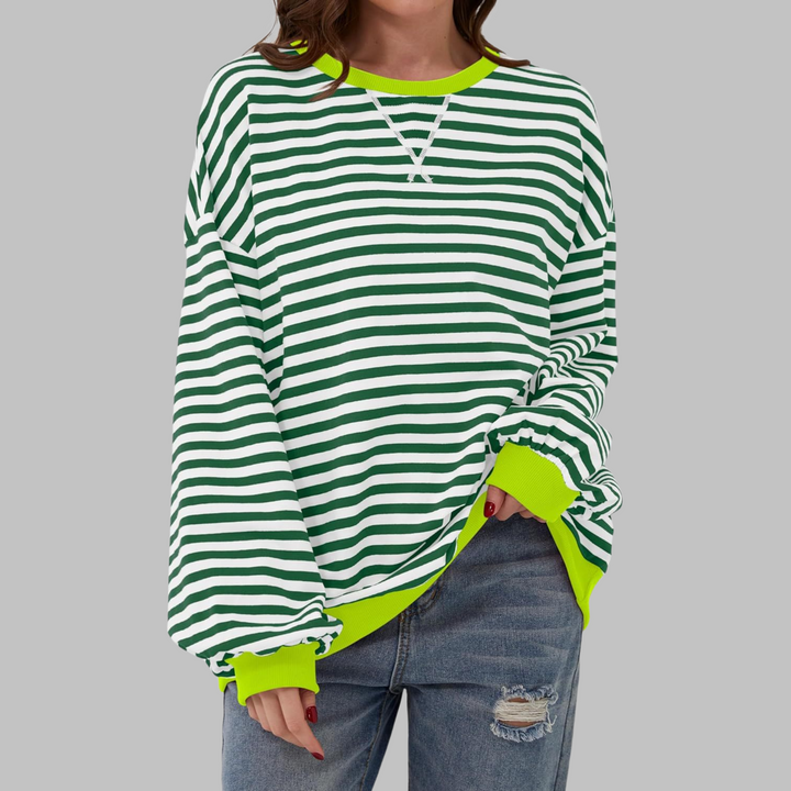 Martha | Oversized Striped Sweatshirt Relaxed Fit Soft Knit