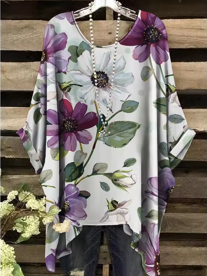 Maeva | Vintage Bohemian Floral Print Women's T-Shirt