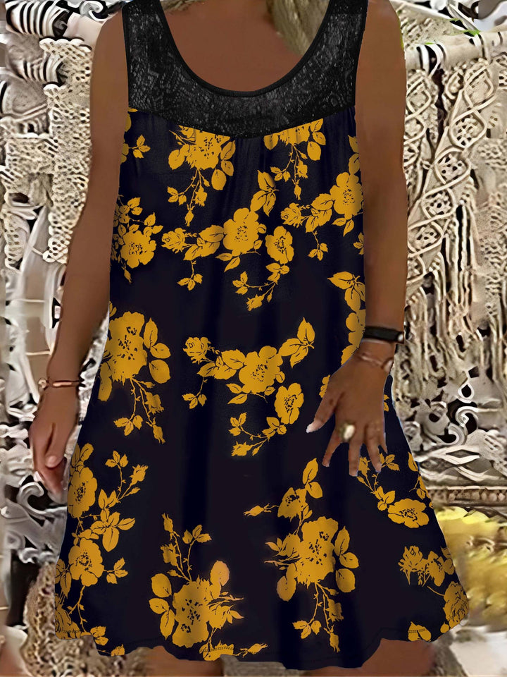 Zyra | Loose Sleeveless Maxi Dress With Round Neck