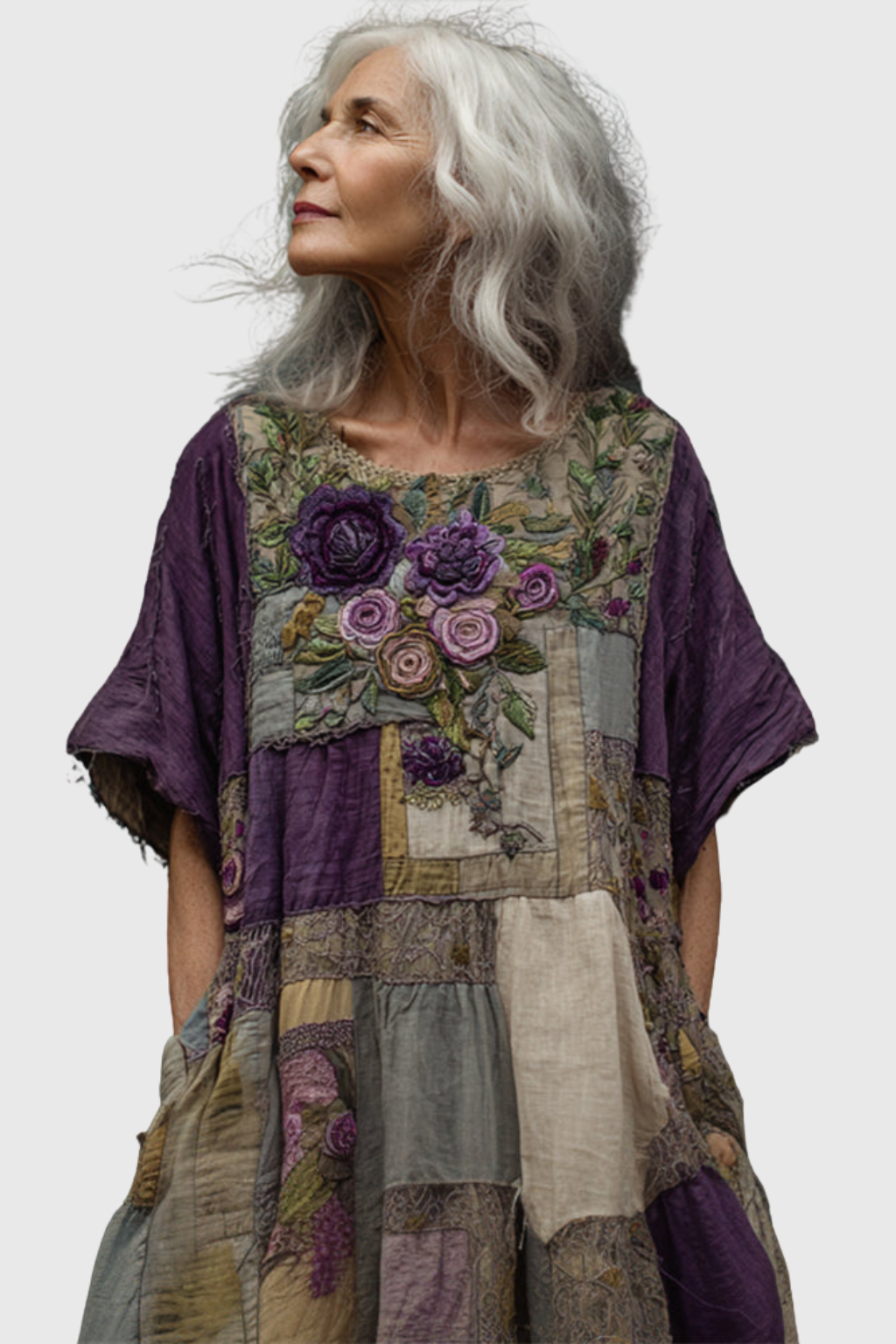 Megan | Artisan Floral Patchwork Dress