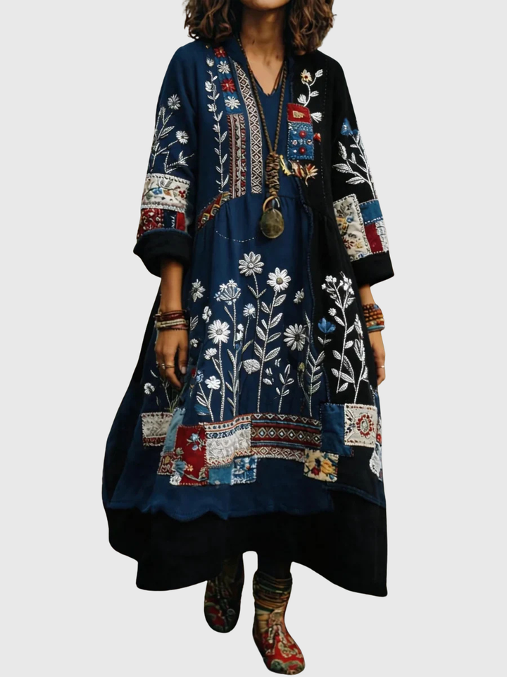 Trisha | Casual Long Sleeve Dress With Floral Print
