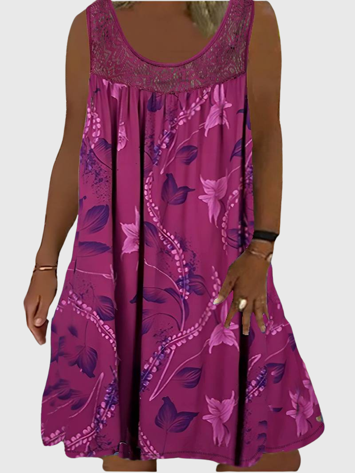 Zyra | Loose Sleeveless Maxi Dress With Round Neck
