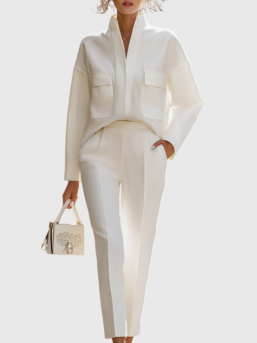 Avery | Luxe Oversized Shirt & Tailored Trouser Two-Piece Set