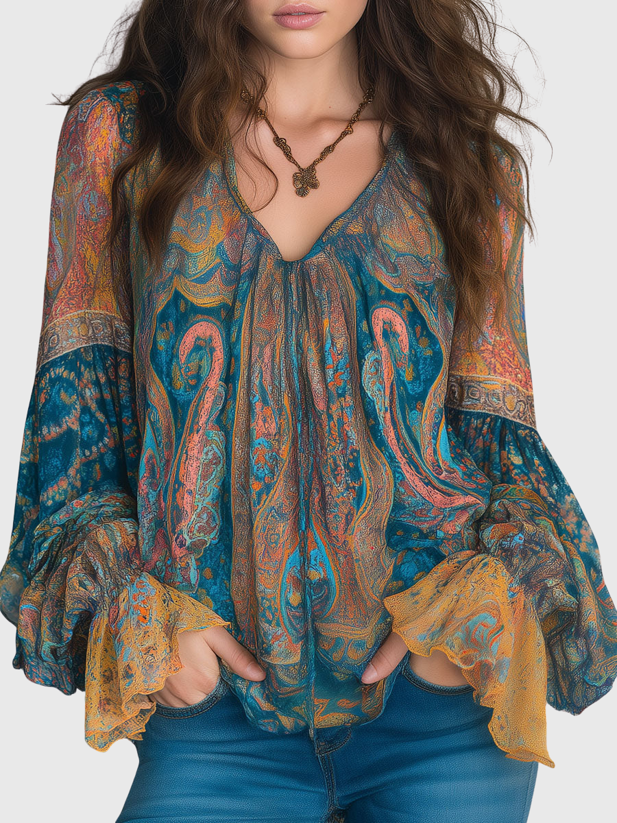 Clara | Bohemian Flow Blouse