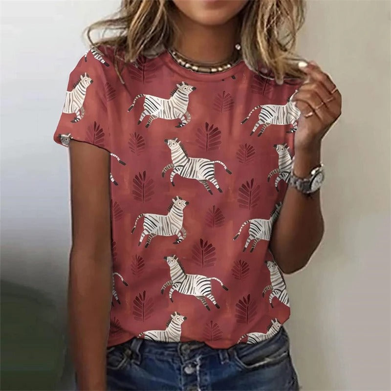 Miranda | Women's Cute Farmland Art Print Shirt