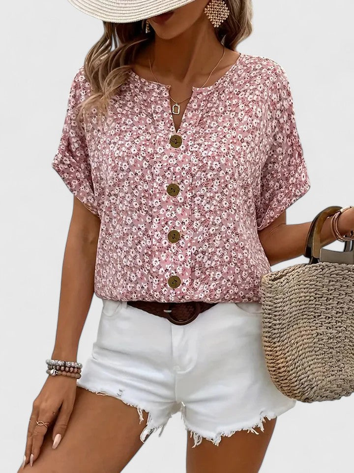 Judith | Elegant Floral Summer Top