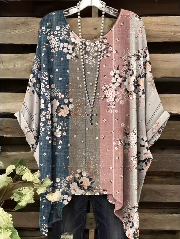 Quinn | Vintage Bohemian Floral Print Women's T-Shirt