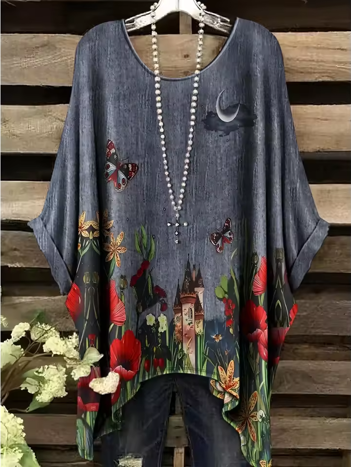 Shea | Vintage Bohemian Floral Print Women's T-Shirt