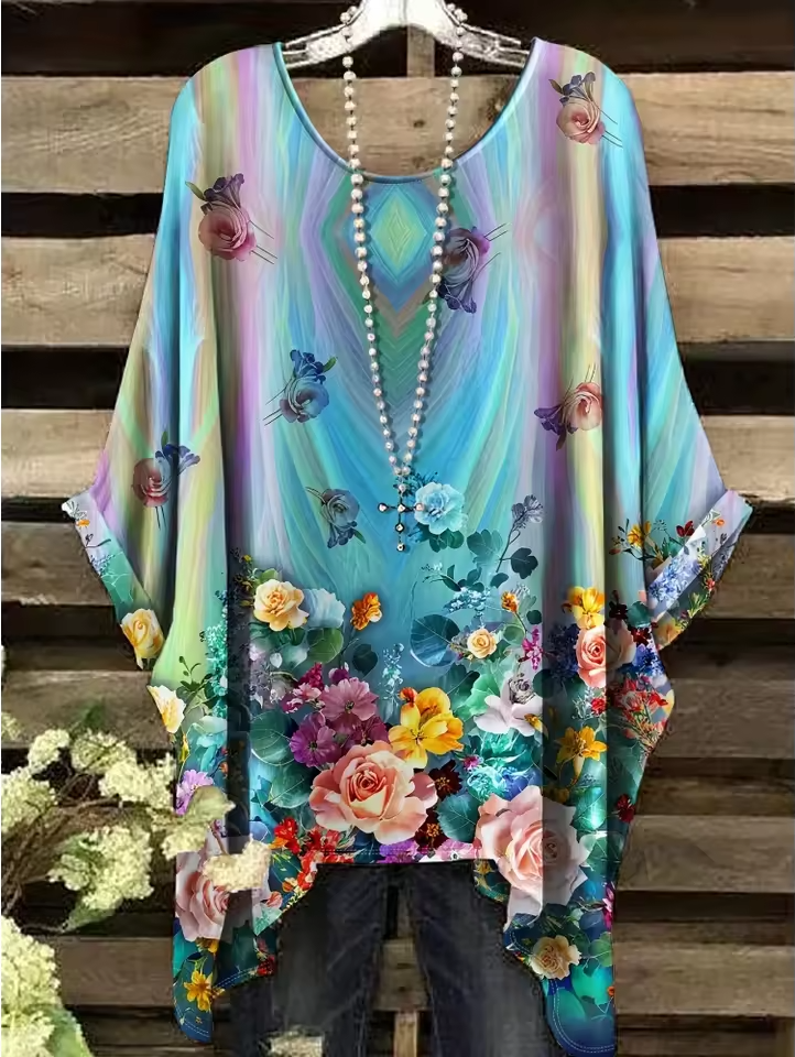 Alaya | Vintage Bohemian Floral Print Women's T-Shirt