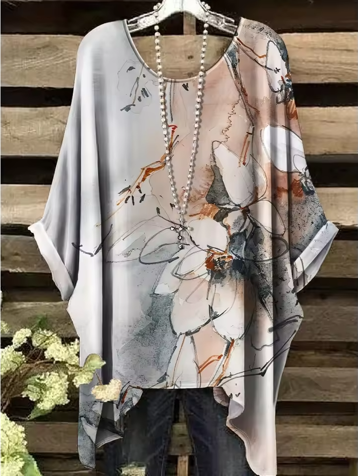 Ilaria | Vintage Bohemian Floral Print Women's T-Shirt