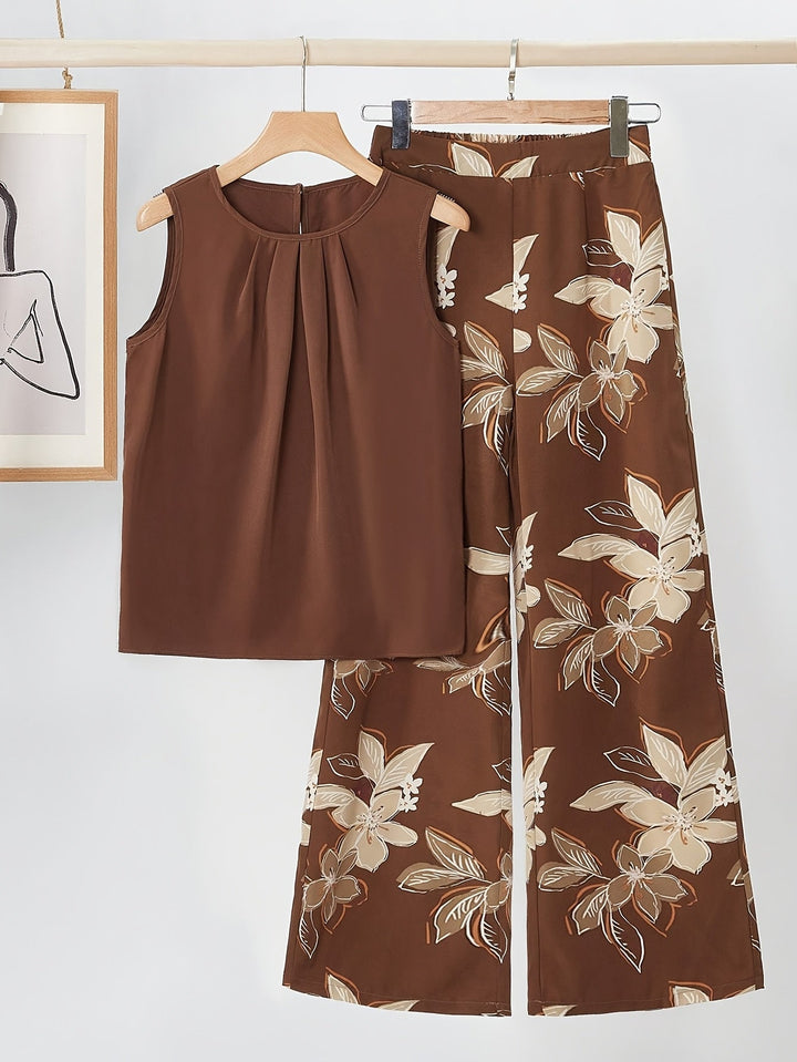Marissa | Casual Brown Two-Piece Set