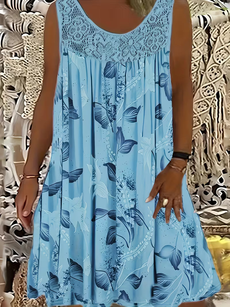 Zyra | Loose Sleeveless Maxi Dress With Round Neck