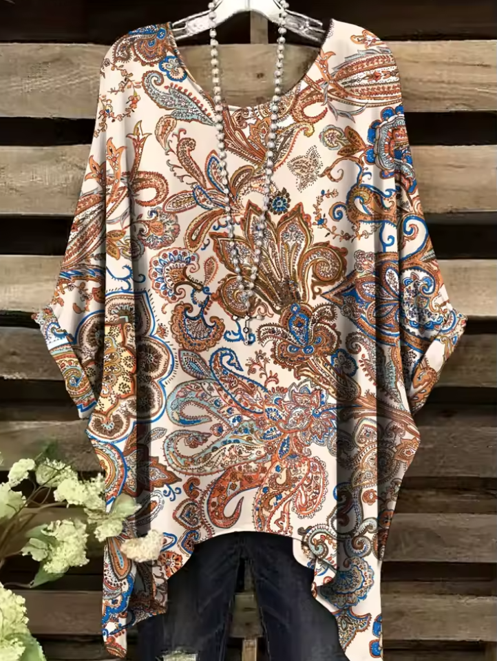 Leonora | Vintage Bohemian Floral Print Women's T-Shirt