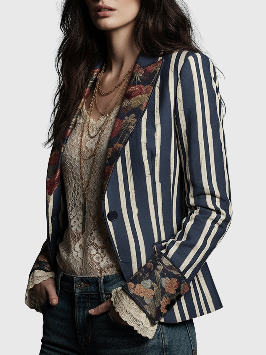 Kayla  | Bohemian Striped Blazer