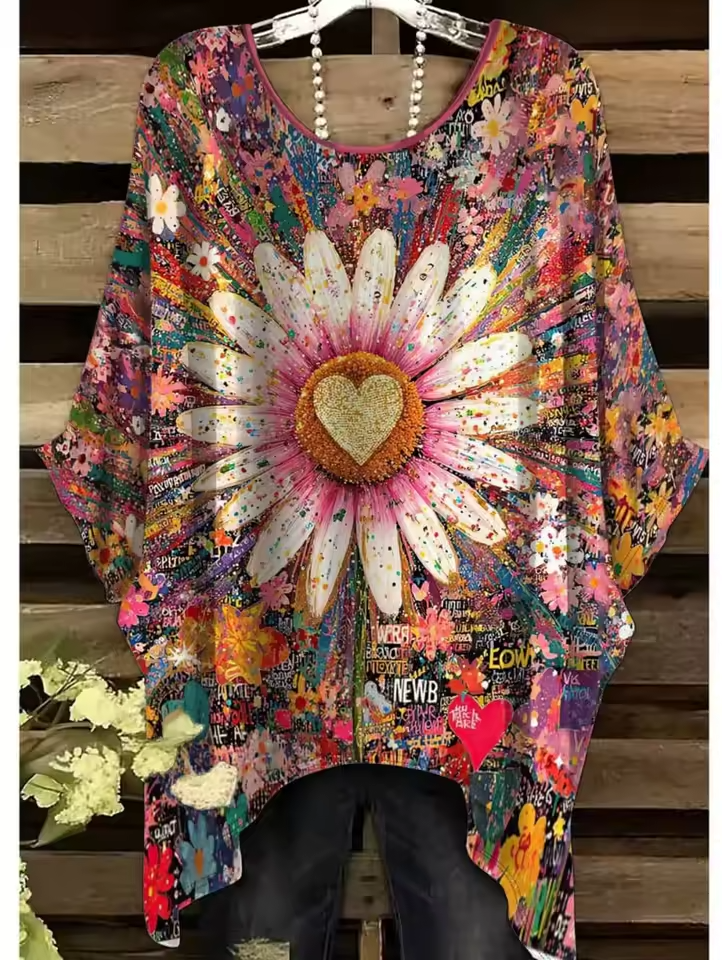 Kathy | Vintage Bohemian Floral Print Women's T-Shirt