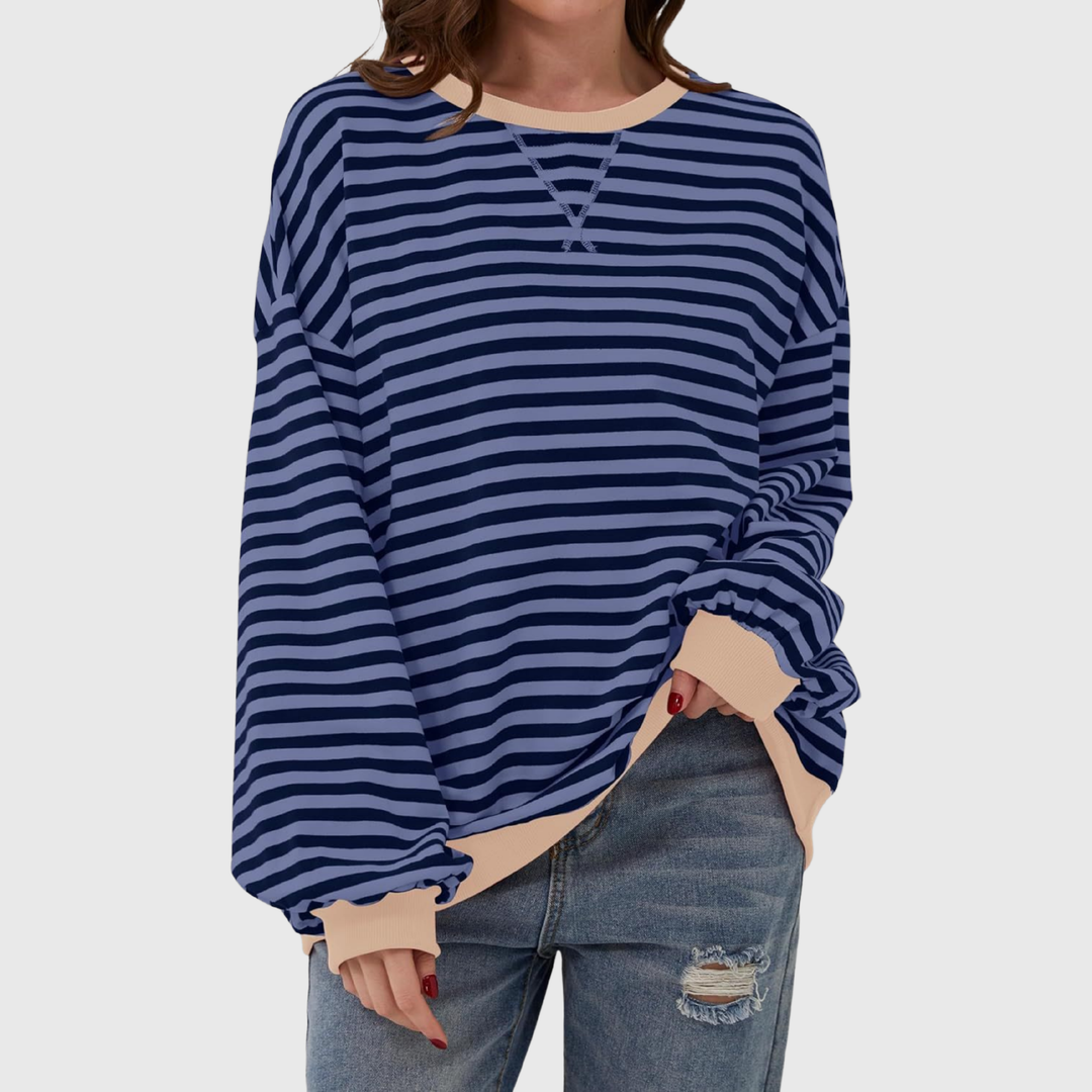 Martha | Oversized Striped Sweatshirt Relaxed Fit Soft Knit
