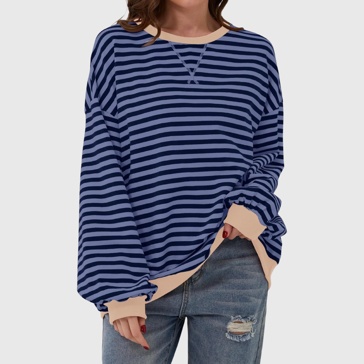 Martha | Oversized Striped Sweatshirt Relaxed Fit Soft Knit