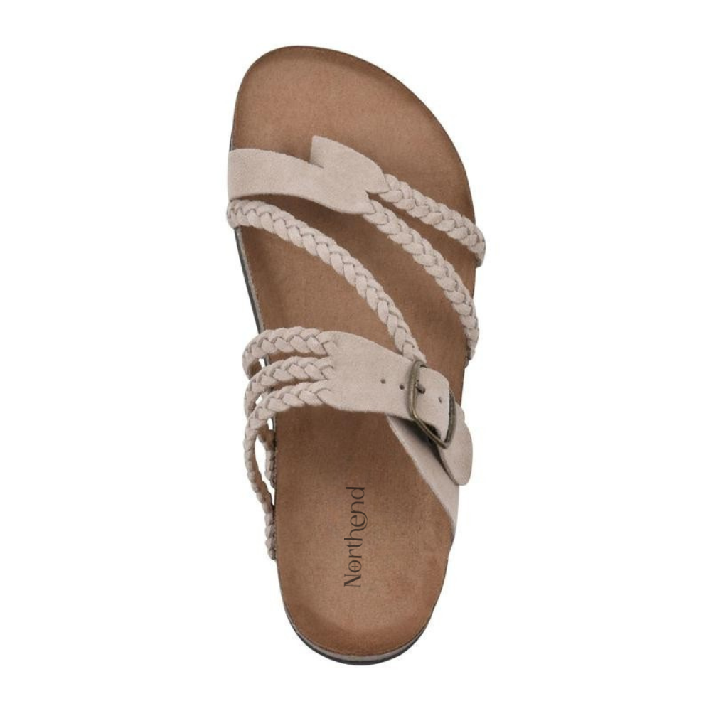 Violet | Braided Soft Suede Sandals Flat Comfortable Fit