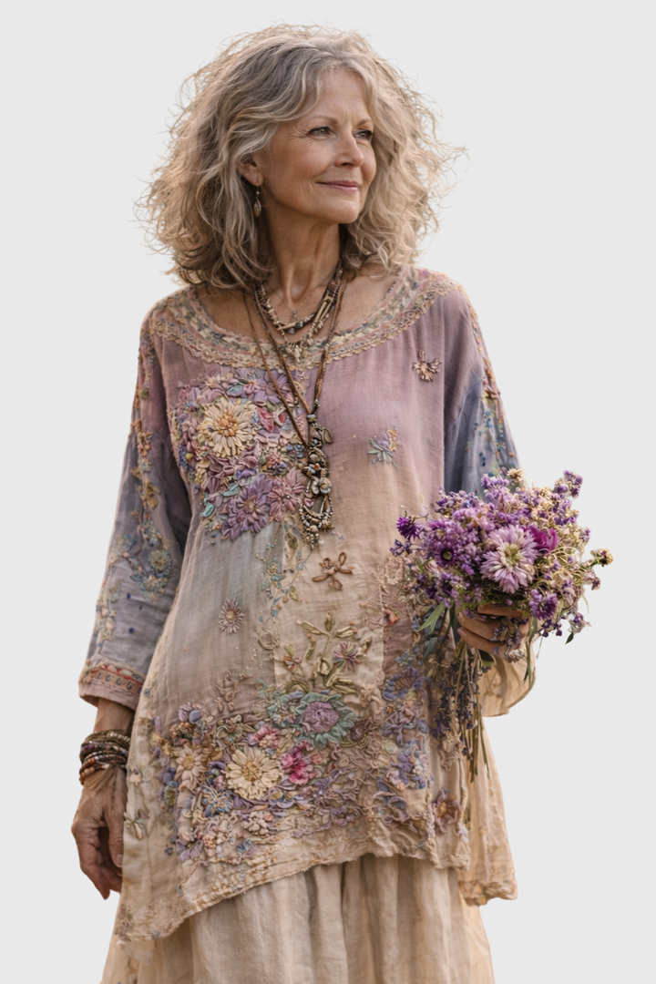 Megan | Artisan Floral Patchwork Dress