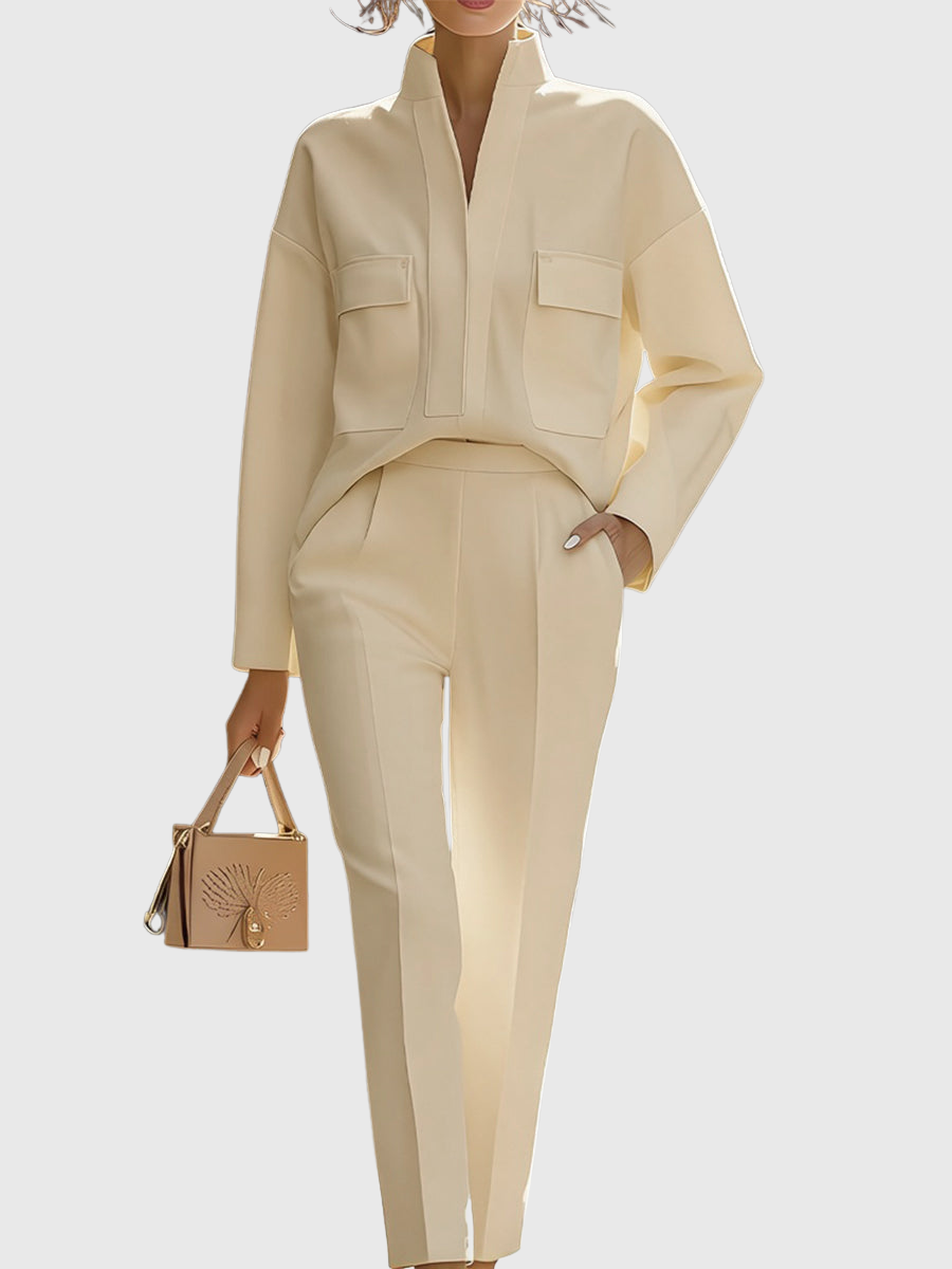 Avery | Luxe Oversized Shirt & Tailored Trouser Two-Piece Set