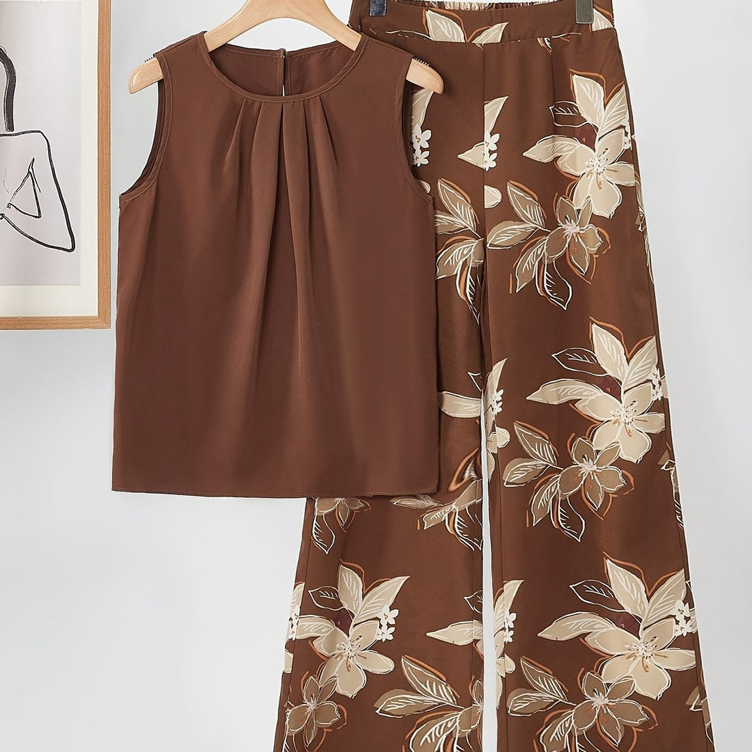 Marissa | Casual Brown Two-Piece Set